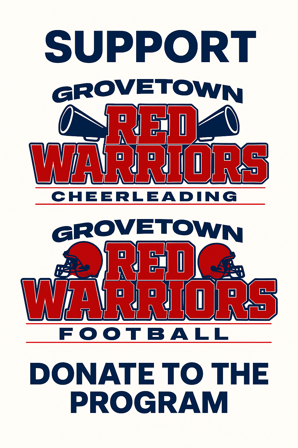 πβ€οΈ Support the Red Warriors Cheer & Football Program