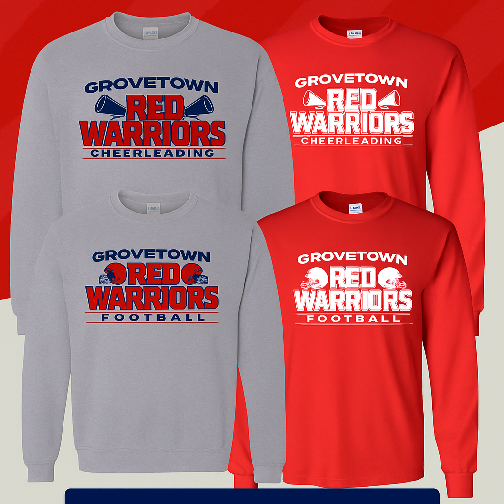 Red Warriors Long Sleeve Tee