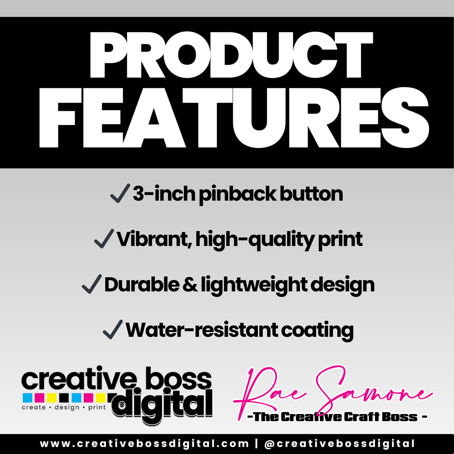 3" Photo Buttons