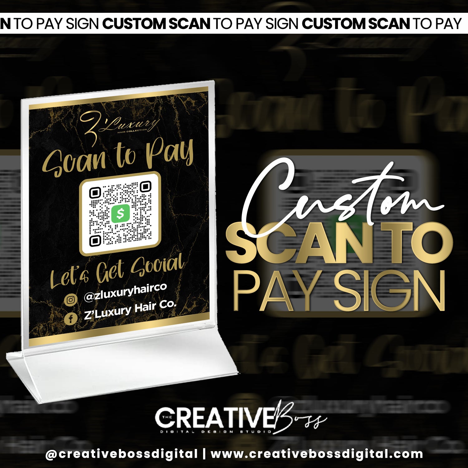Custom Scan to Pay Sign – Simplify Payments and Promote Your Brand! image 0