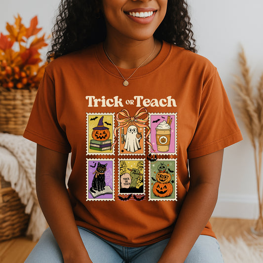 Trick or Teach Shirt |  Retro Halloween Teacher Shirt