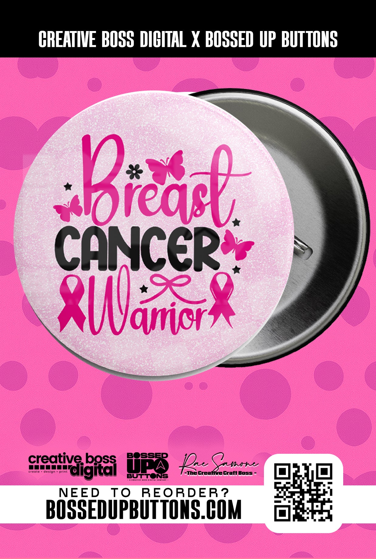 Breast Cancer Awareness Buttons | Pink Ribbon Pins