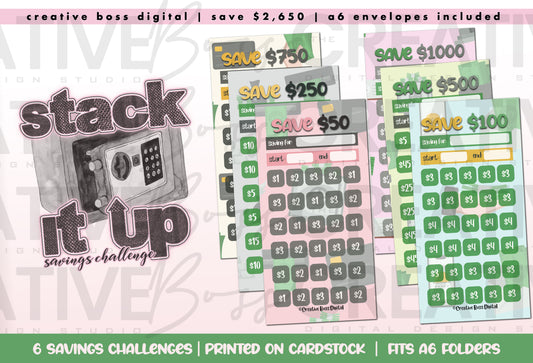 Stack It Up Savings Challenge Cards image 0