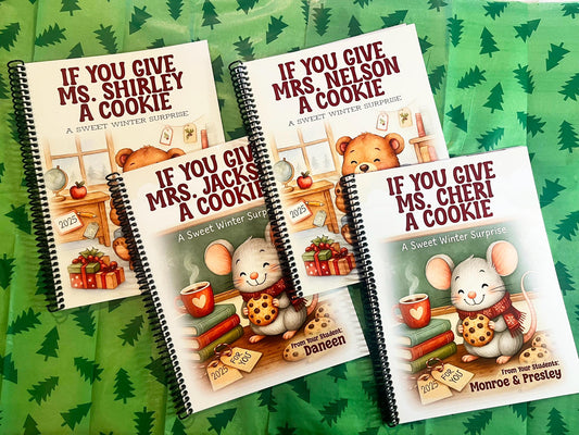 “Give Your Teacher a Cookie” Holiday Gift Book – Personalized Teacher Christmas Gift