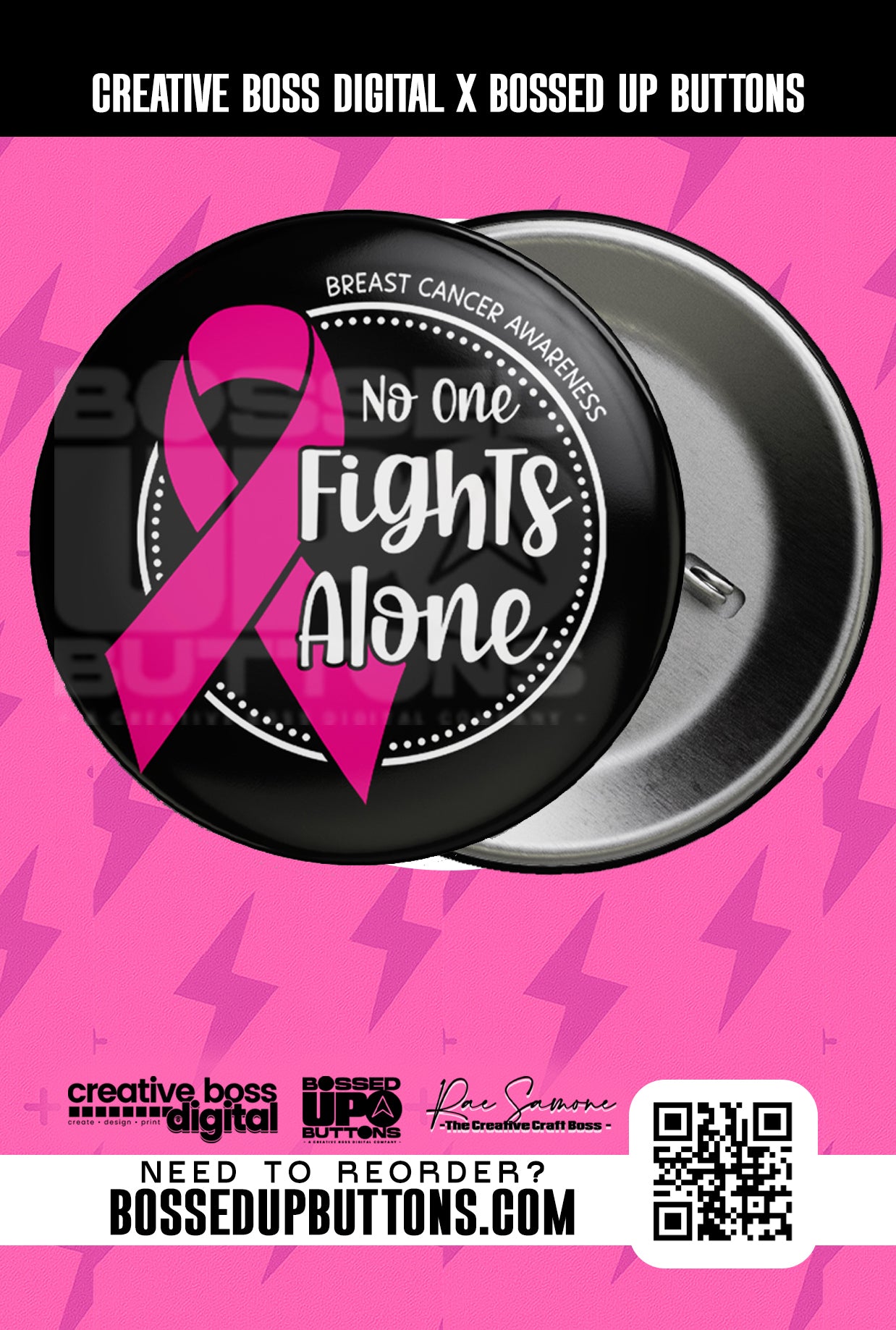 Breast Cancer Awareness Buttons | Pink Ribbon Pins